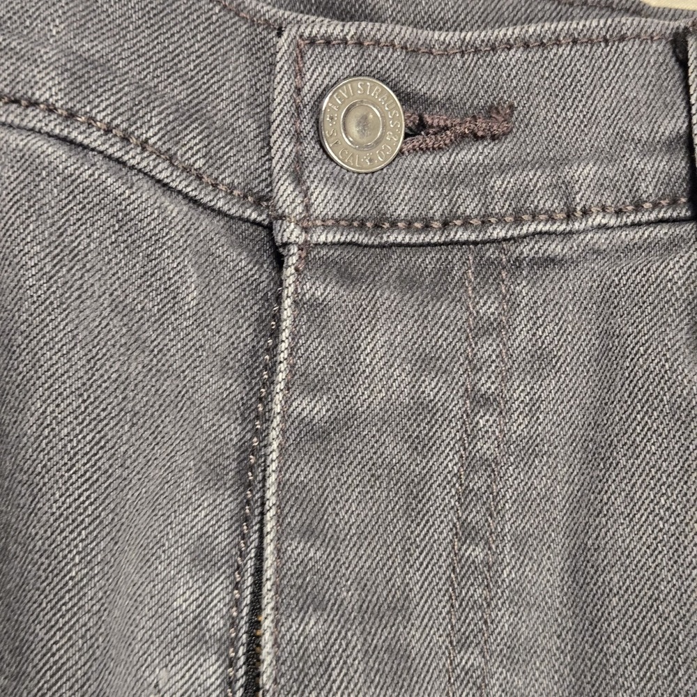 Levis 513 Jeans Mens 36x30 Black Dark Wash Slim Straight Stretch Denim Pants - Picture 5 of 16